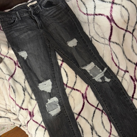 Distressed Black Jeans for Women - Picture 1 of 2